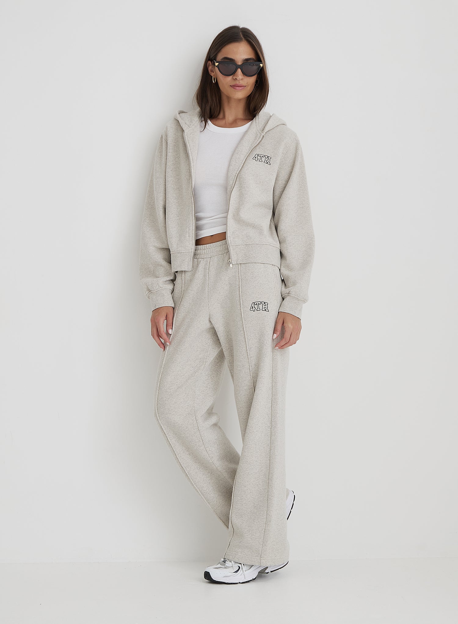 Grey Fourth Studio Cropped Zip Hoodie